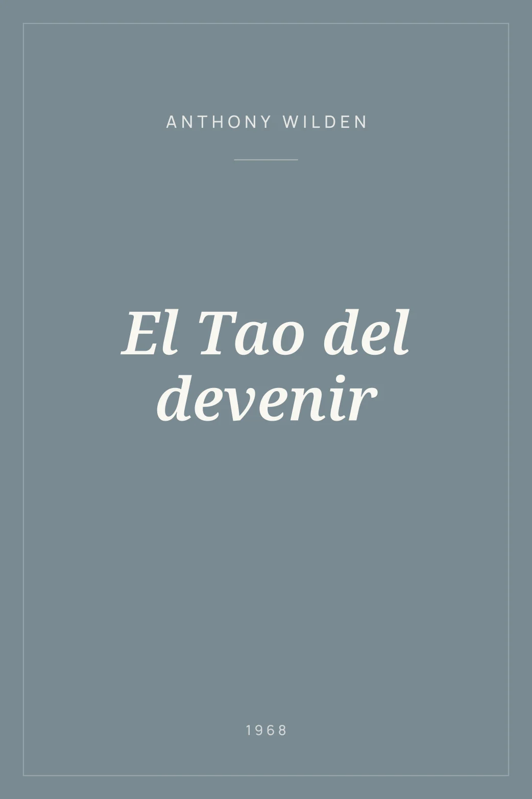 Portada de El Tao del devenir