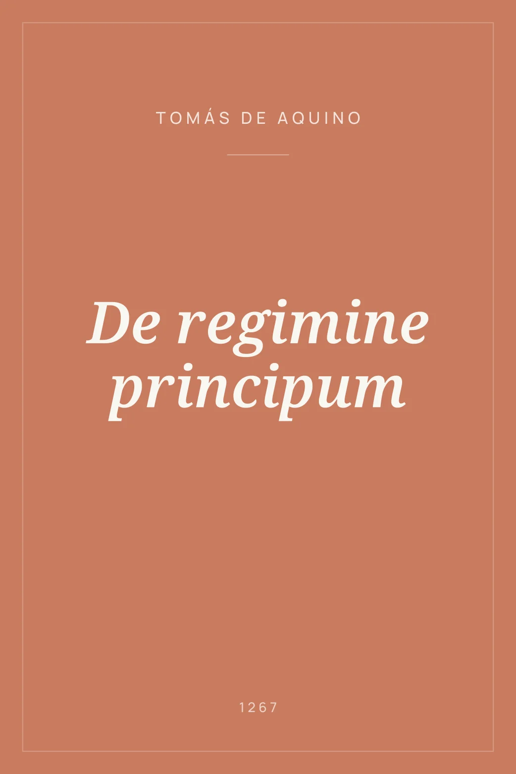 Portada de De regimine principum