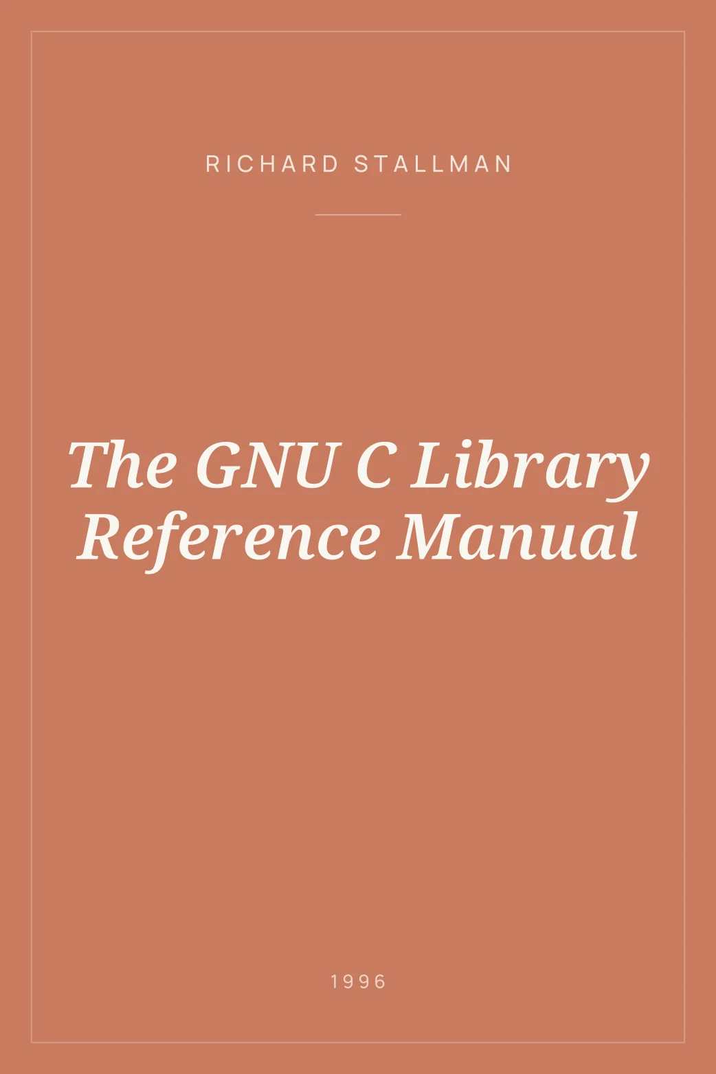 Portada de The GNU C Library Reference Manual
