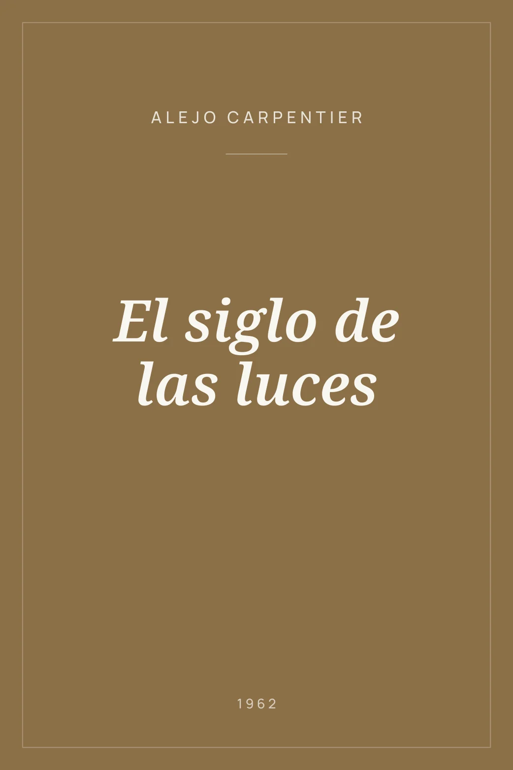 Portada de El siglo de las luces