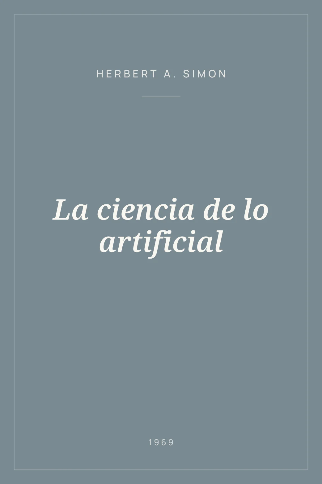 Portada de La ciencia de lo artificial