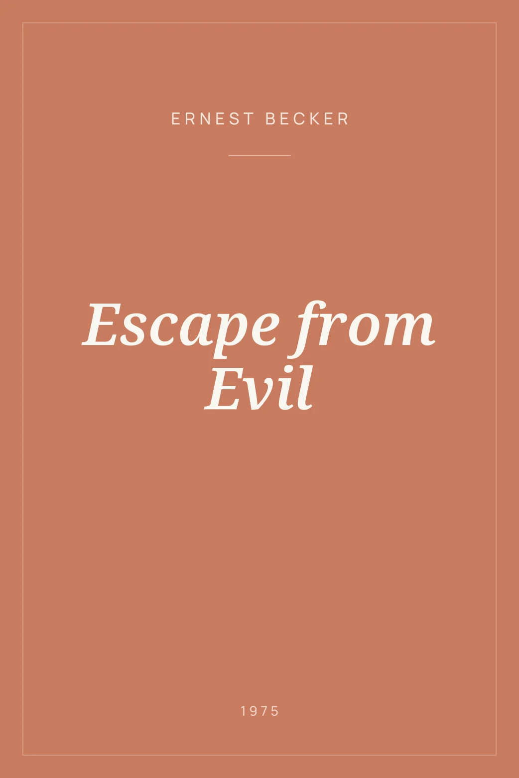 Portada de Escape from Evil