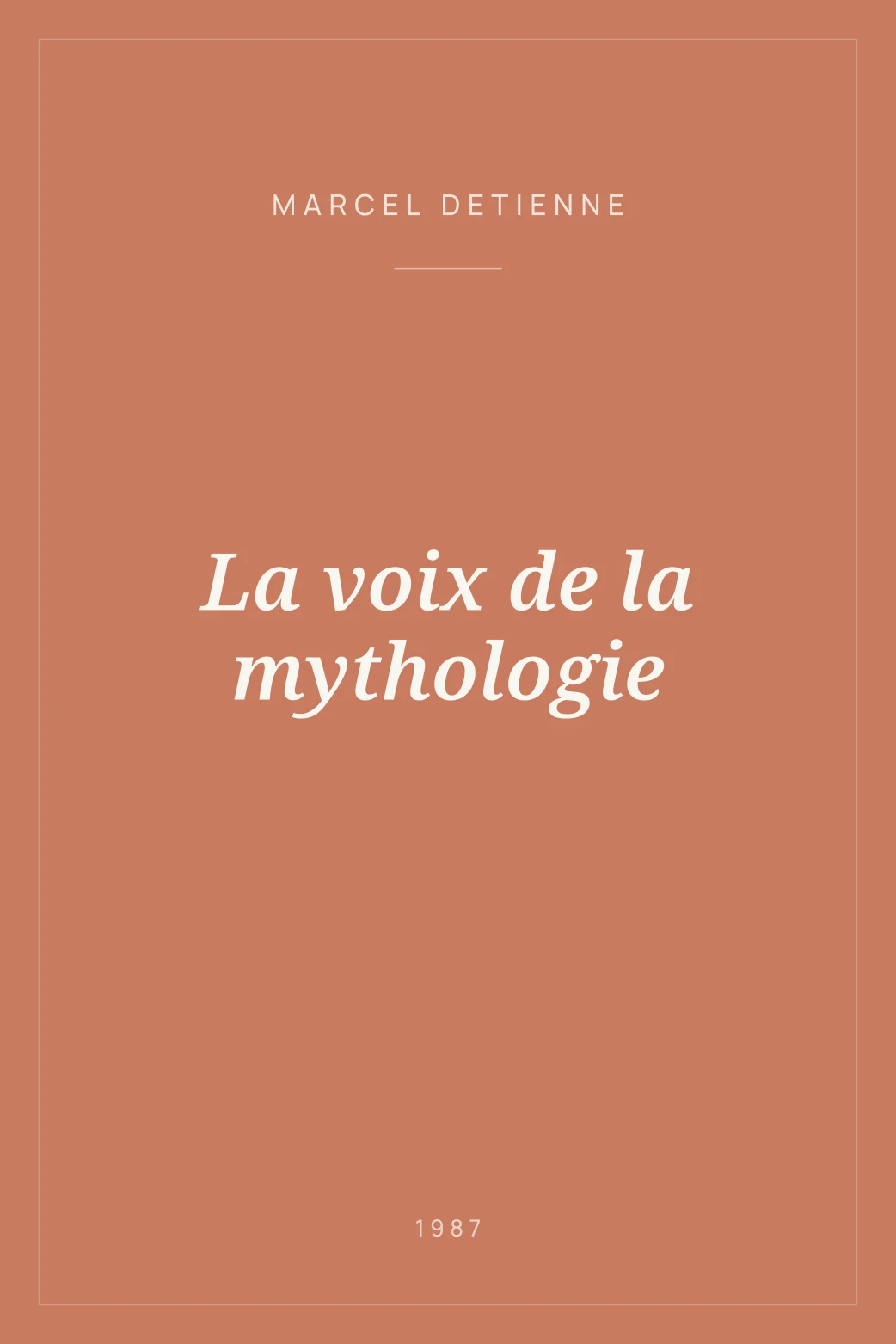 Portada de La voix de la mythologie