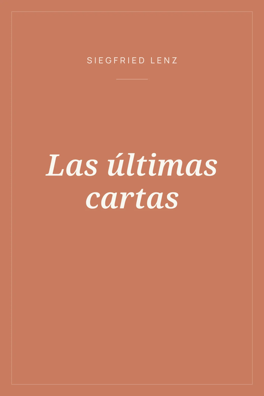 Portada de Las últimas cartas