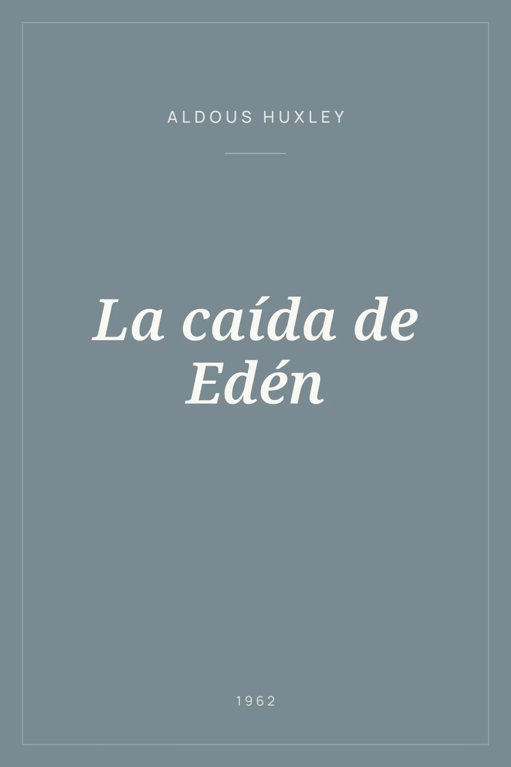 Portada de La caída de Edén