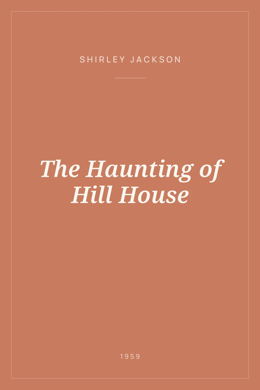 Portada de The Haunting of Hill House