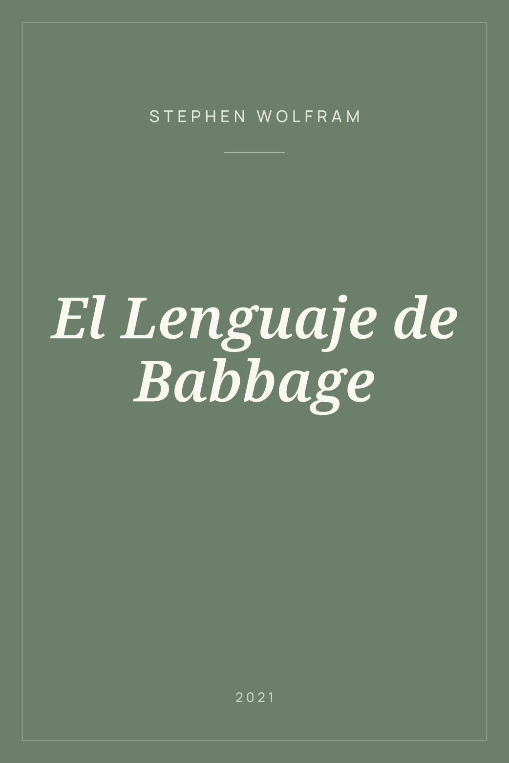 Portada de El Lenguaje de Babbage