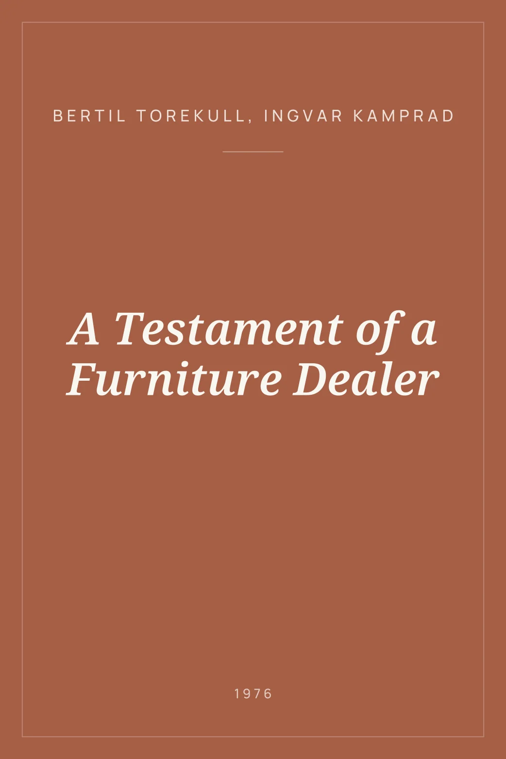Portada de A Testament of a Furniture Dealer