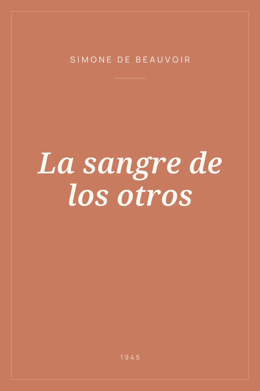 Portada de La sangre de los otros