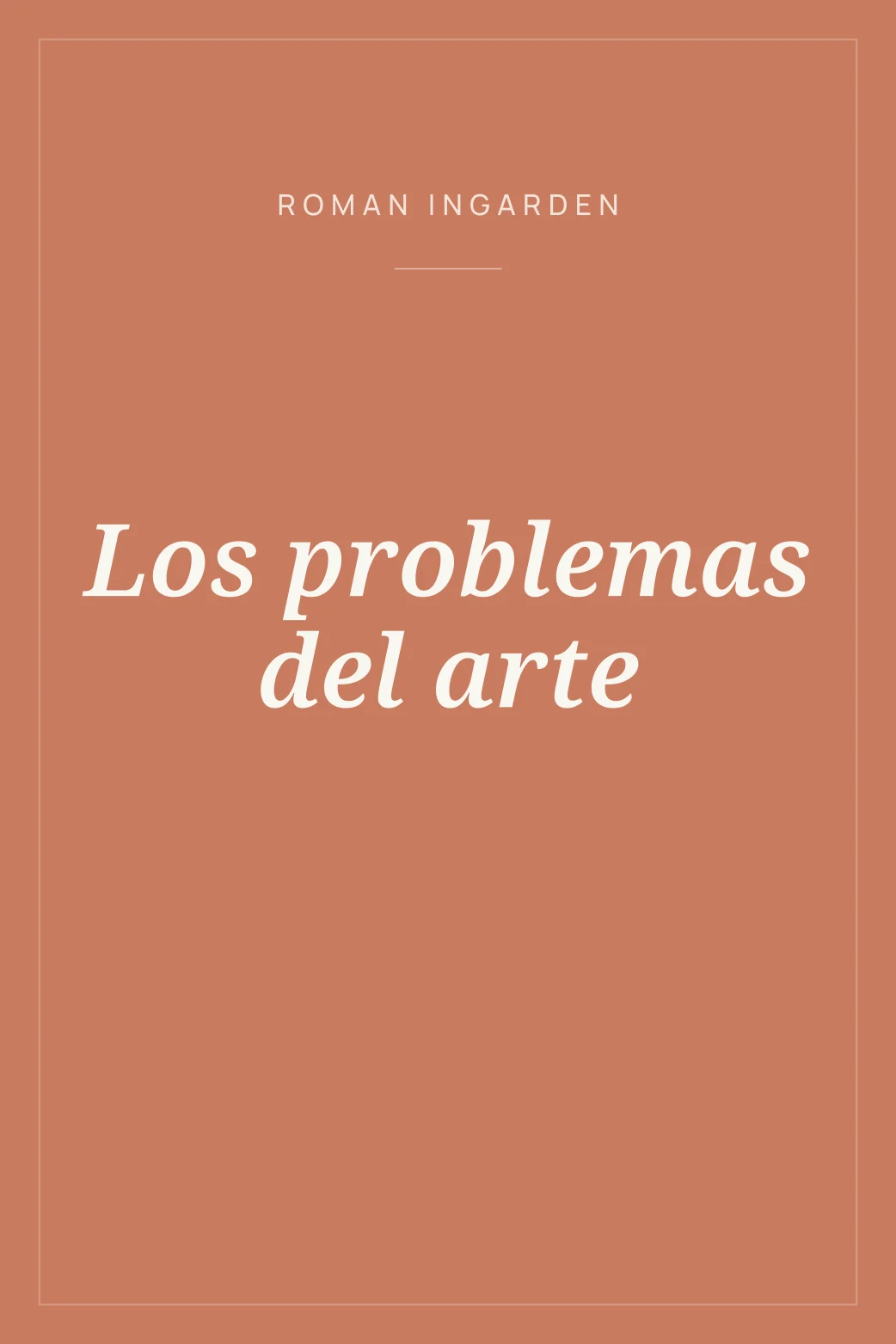 Portada de Los problemas del arte