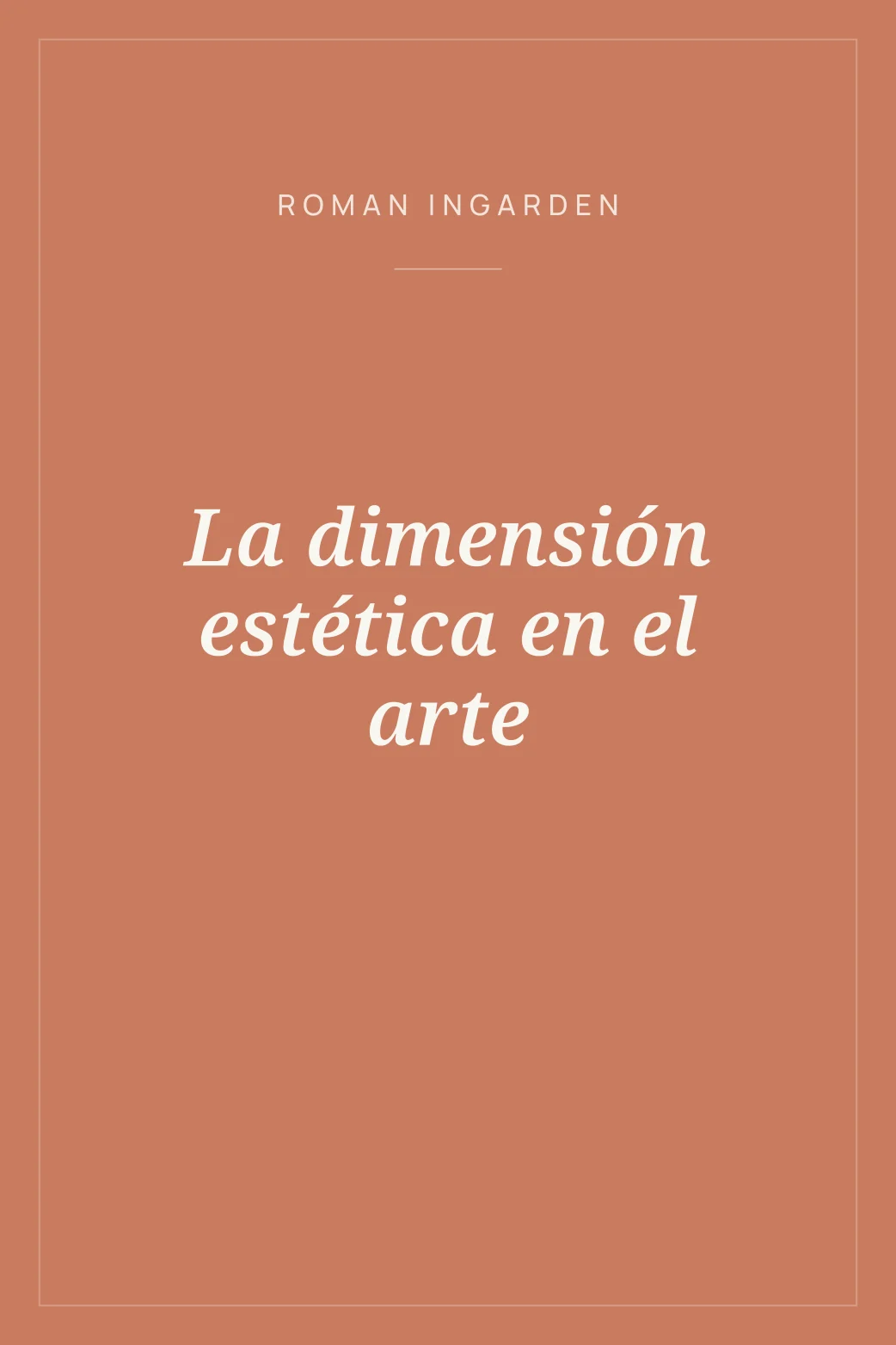 Portada de La dimensión estética en el arte