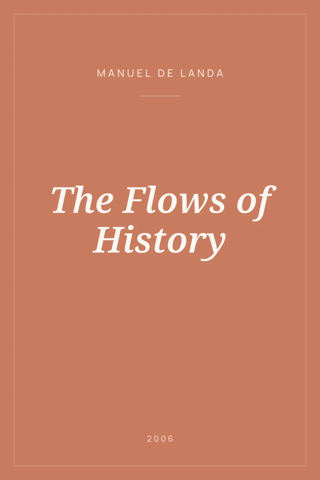 Portada de The Flows of History