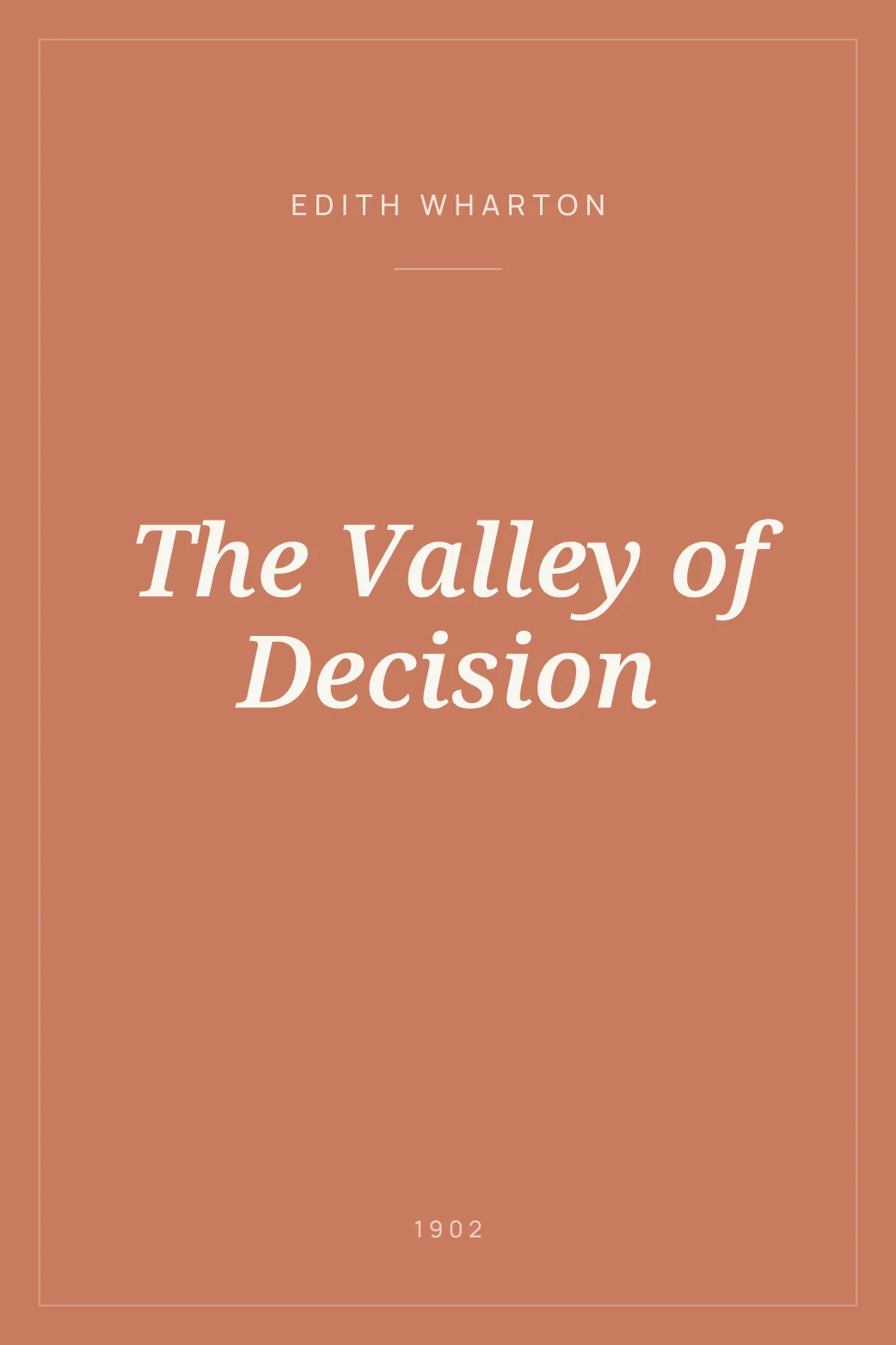 Portada de The Valley of Decision