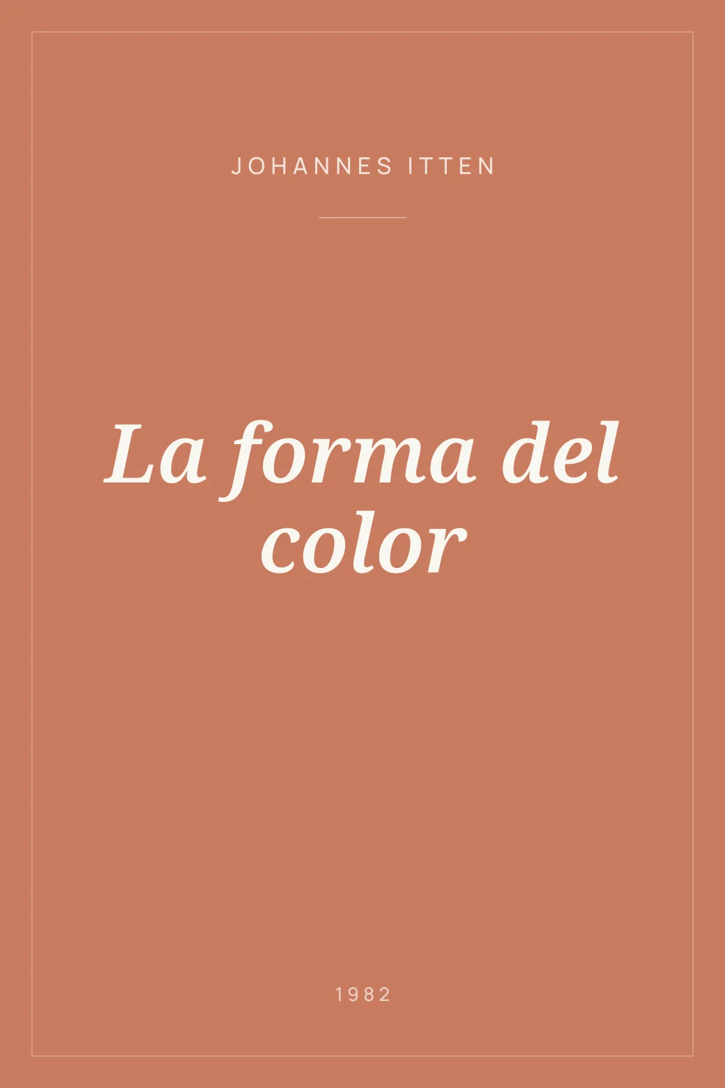 Portada de La forma del color
