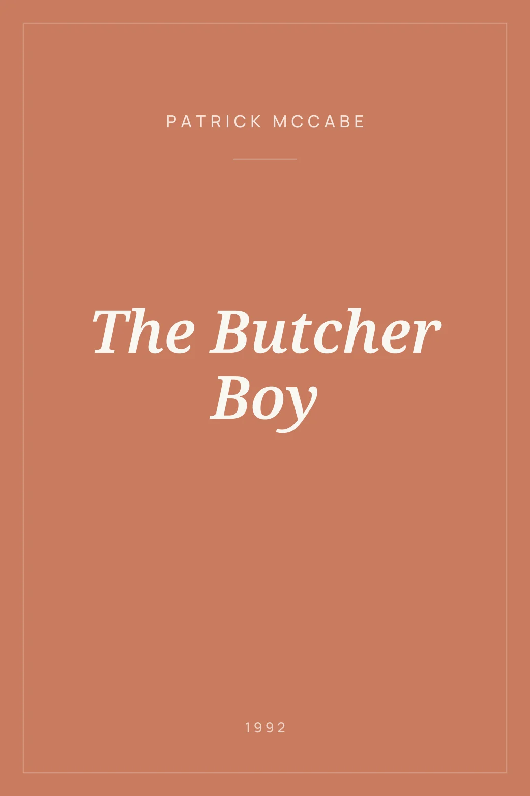 Portada de The Butcher Boy