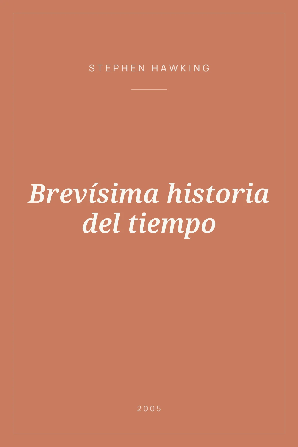 Portada de Brevísima historia del tiempo