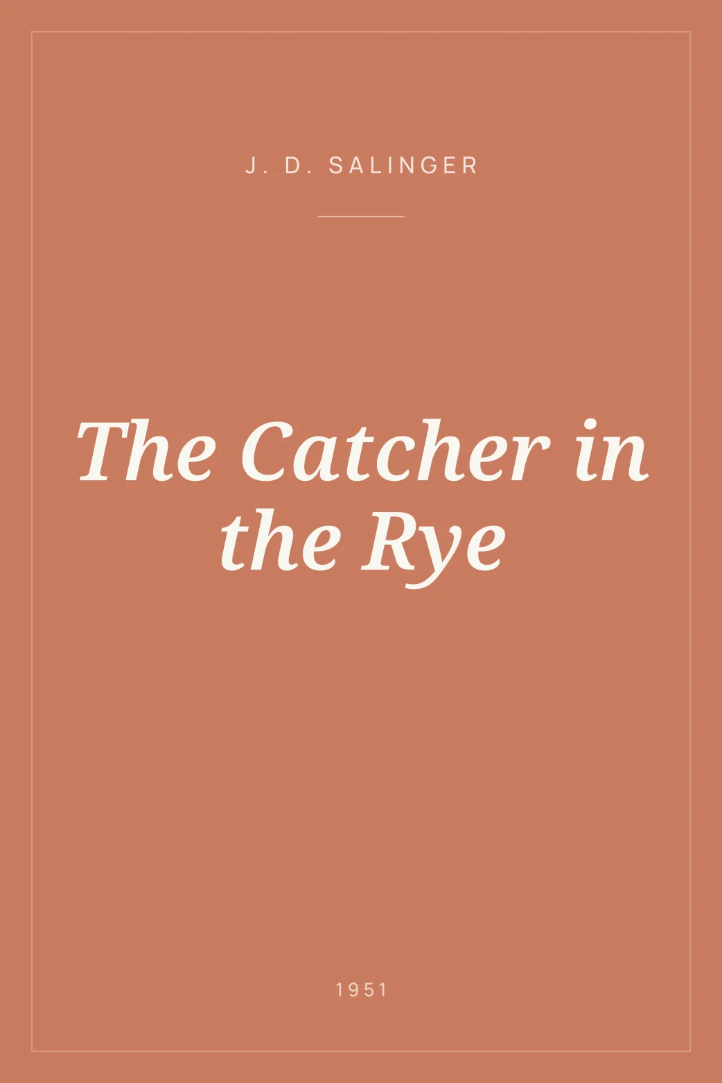 Portada de The Catcher in the Rye