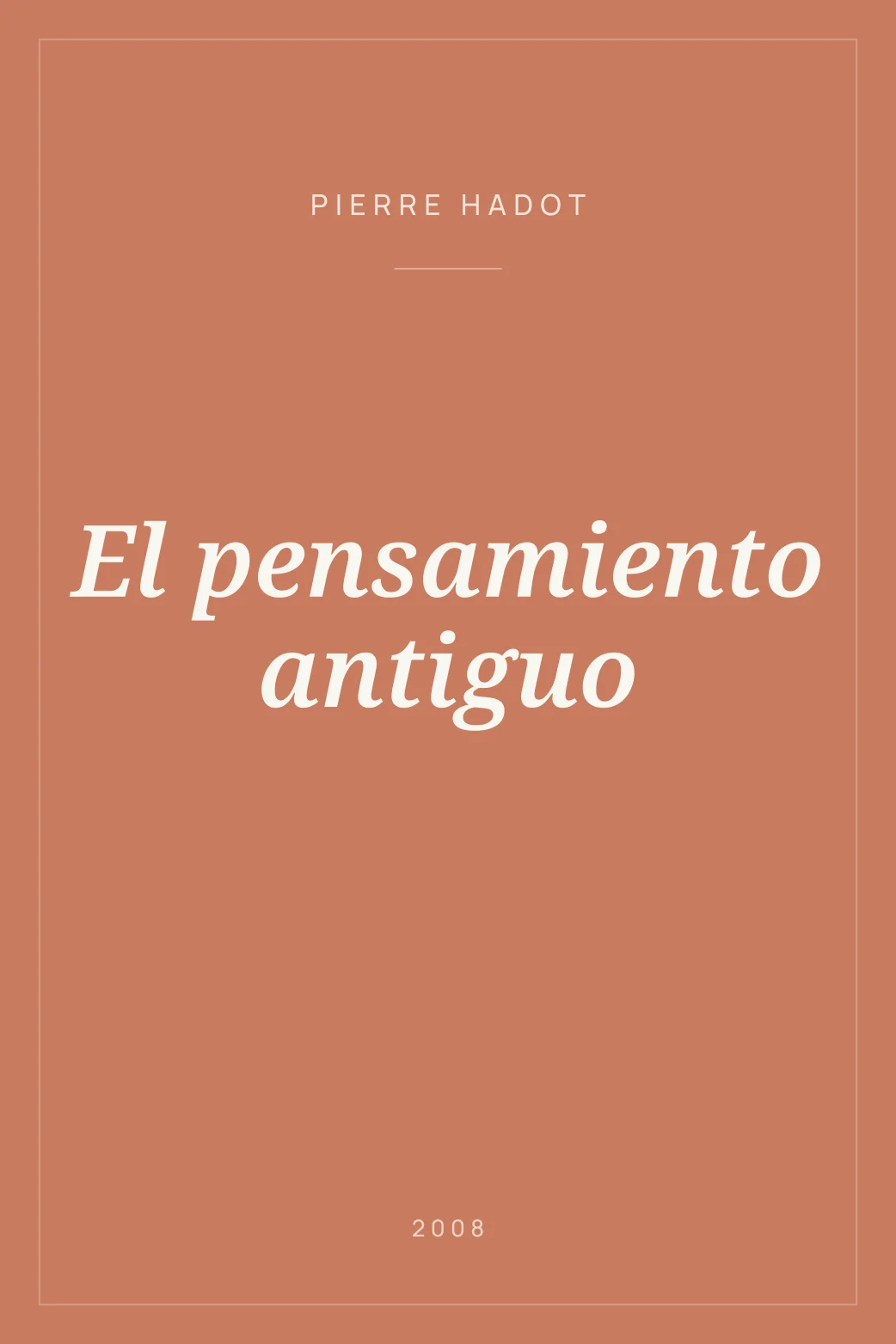 Portada de El pensamiento antiguo