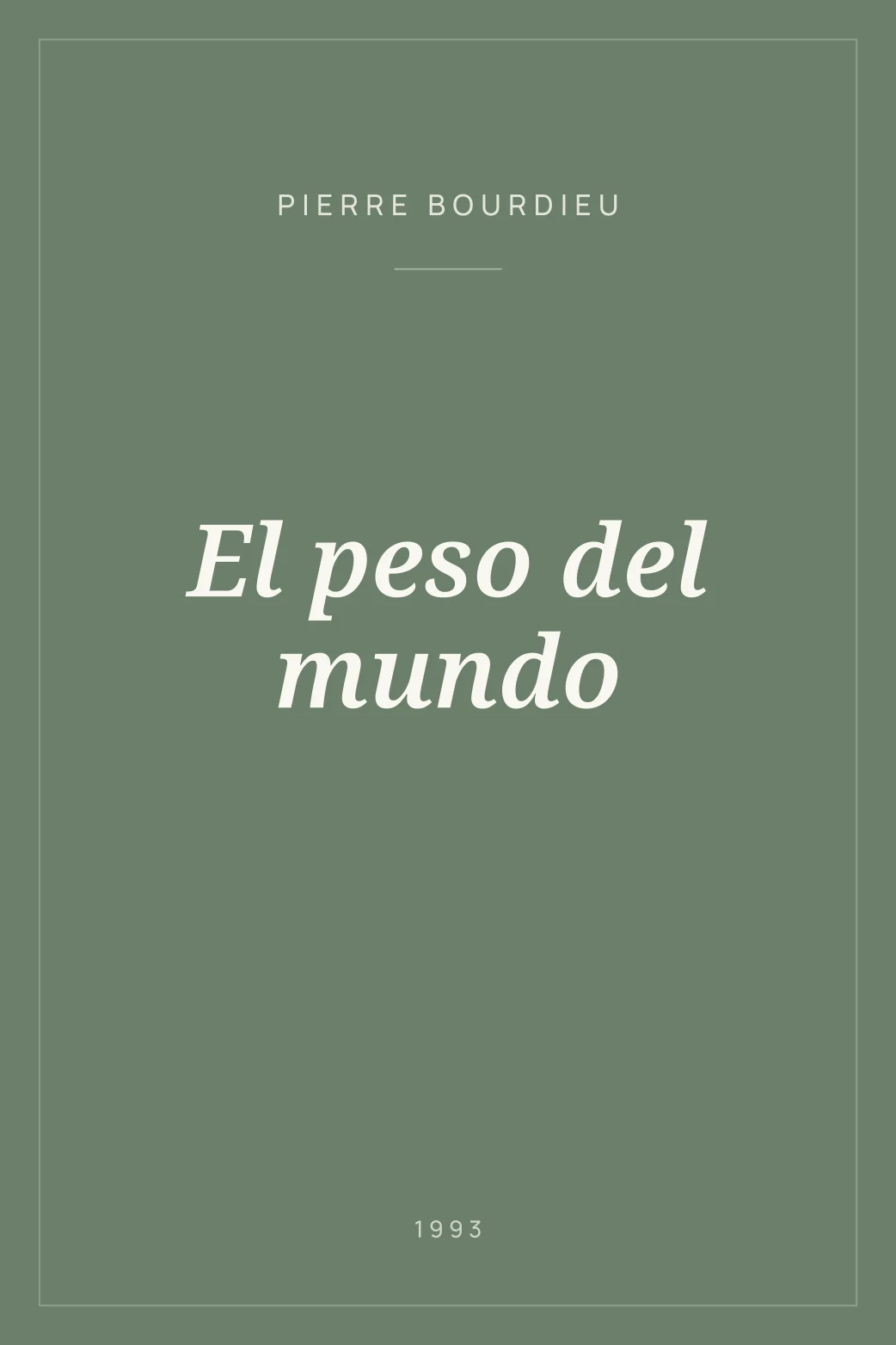 Portada de El peso del mundo