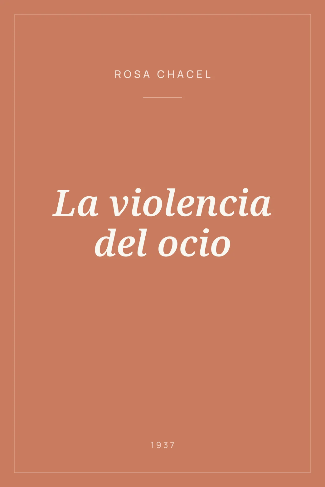 Portada de La violencia del ocio