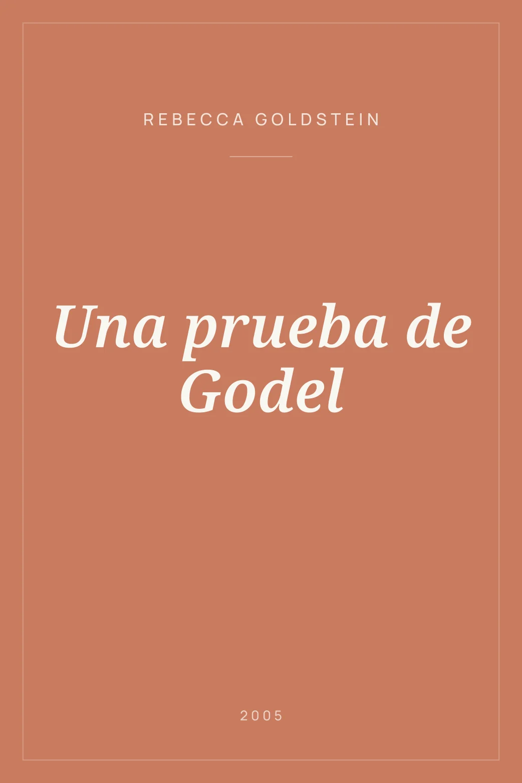 Portada de Una prueba de Godel