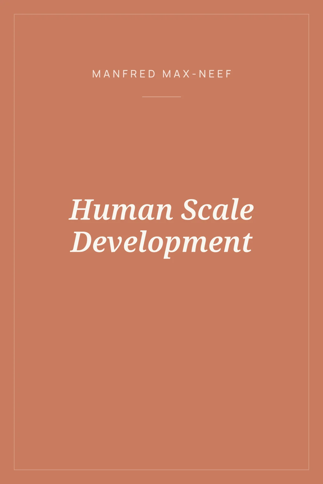 Portada de Human Scale Development
