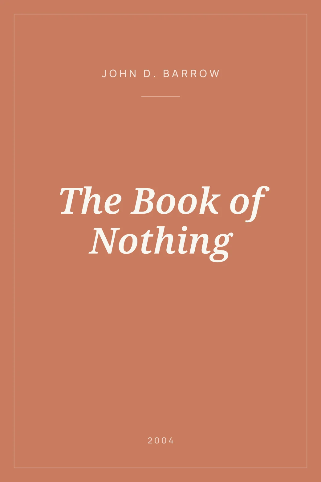 Portada de The Book of Nothing