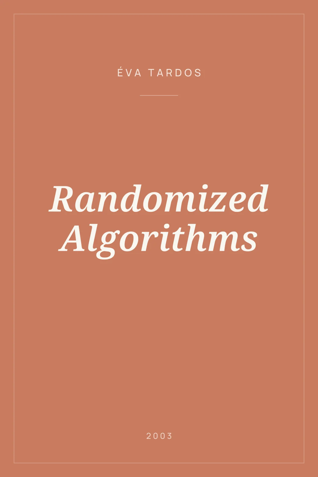 Portada de Randomized Algorithms