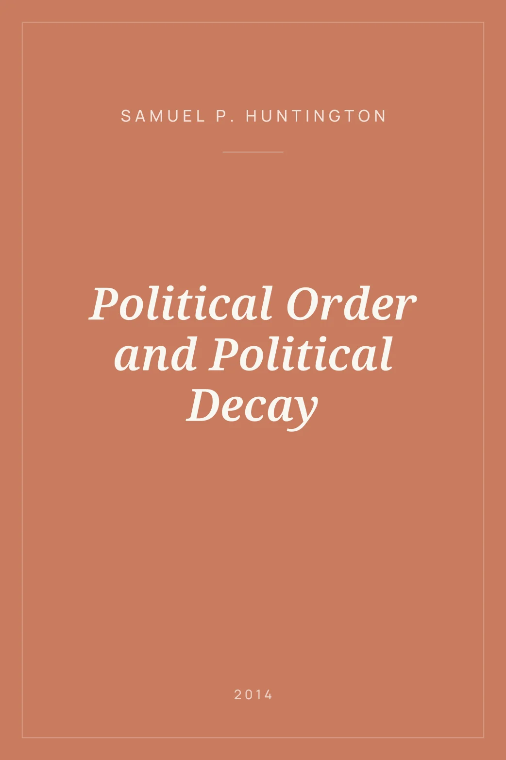 Portada de Political Order and Political Decay