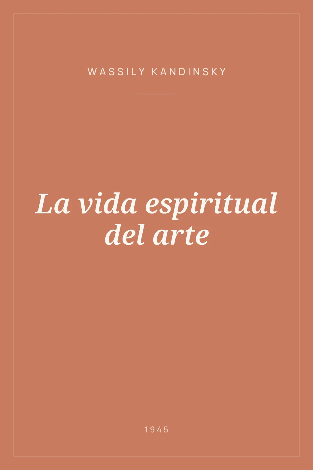 Portada de La vida espiritual del arte