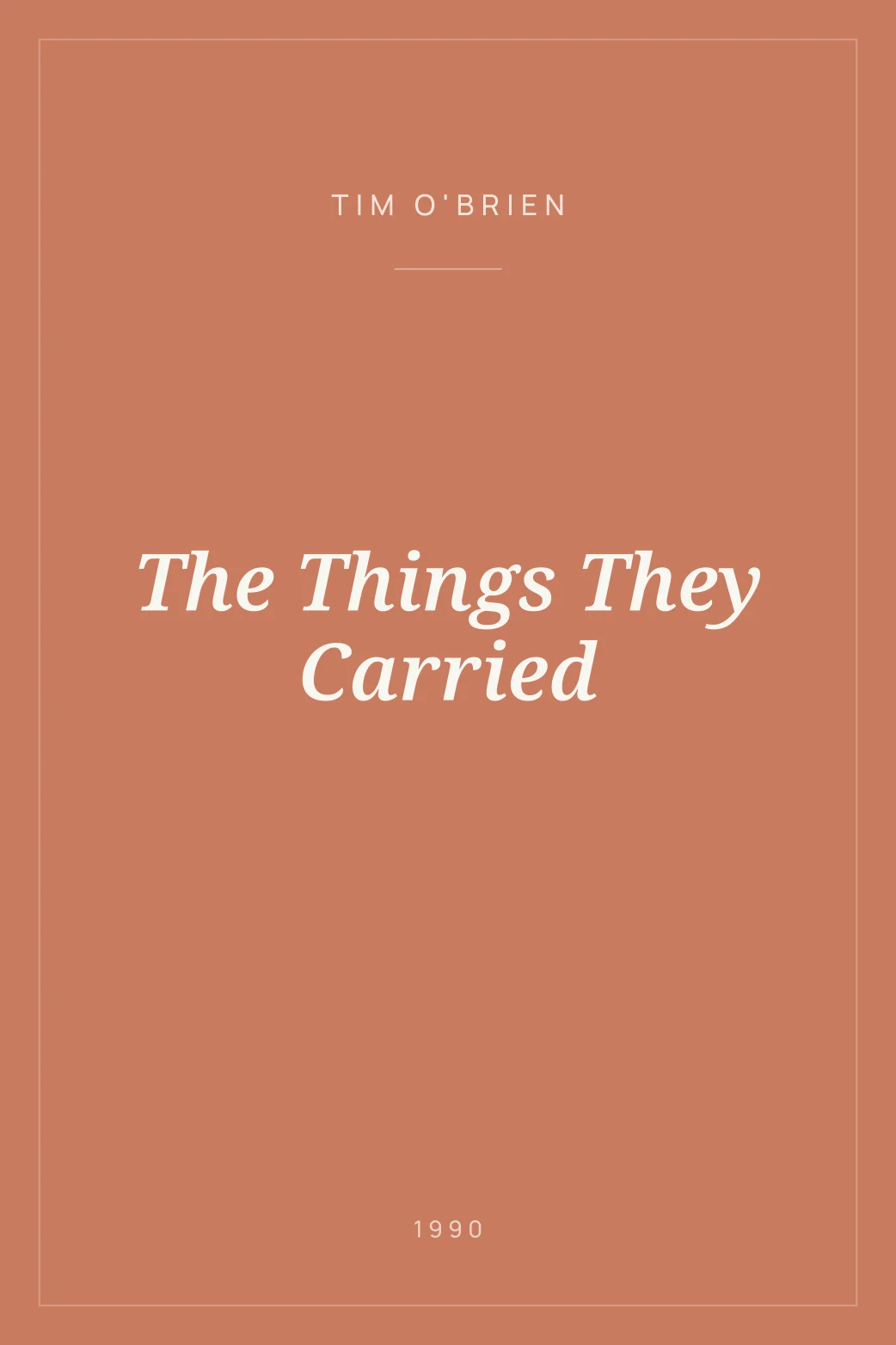 Portada de The Things They Carried