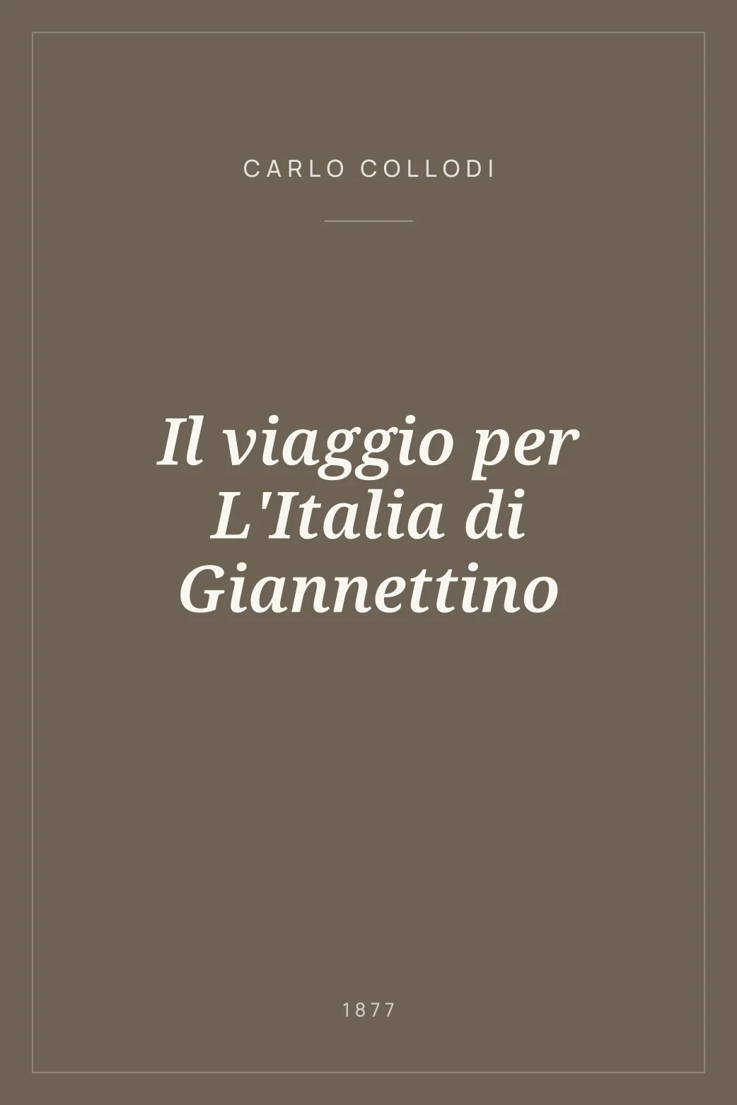 Portada de Il viaggio per L'Italia di Giannettino