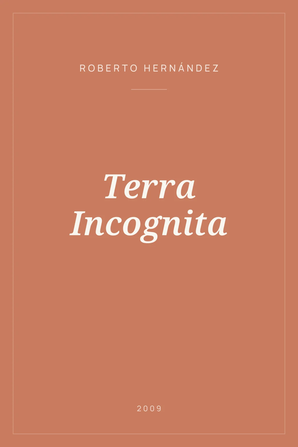 Portada de Terra Incognita