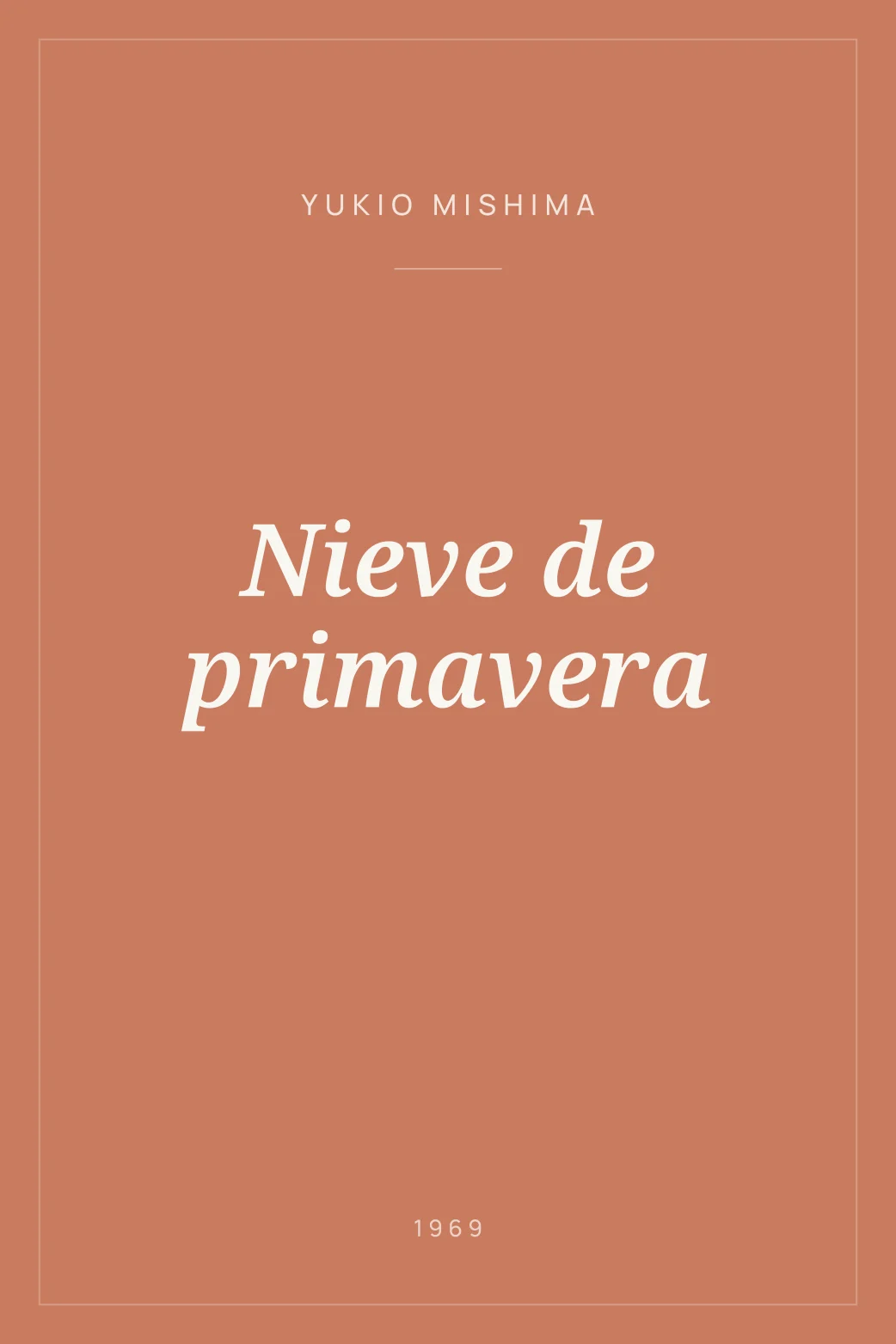 Portada de Nieve de primavera