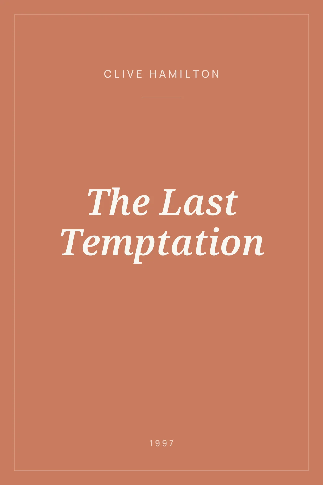 Portada de The Last Temptation