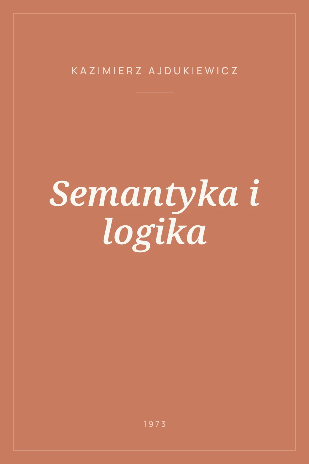 Portada de Semantyka i logika