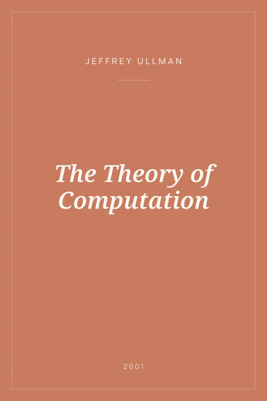 Portada de The Theory of Computation