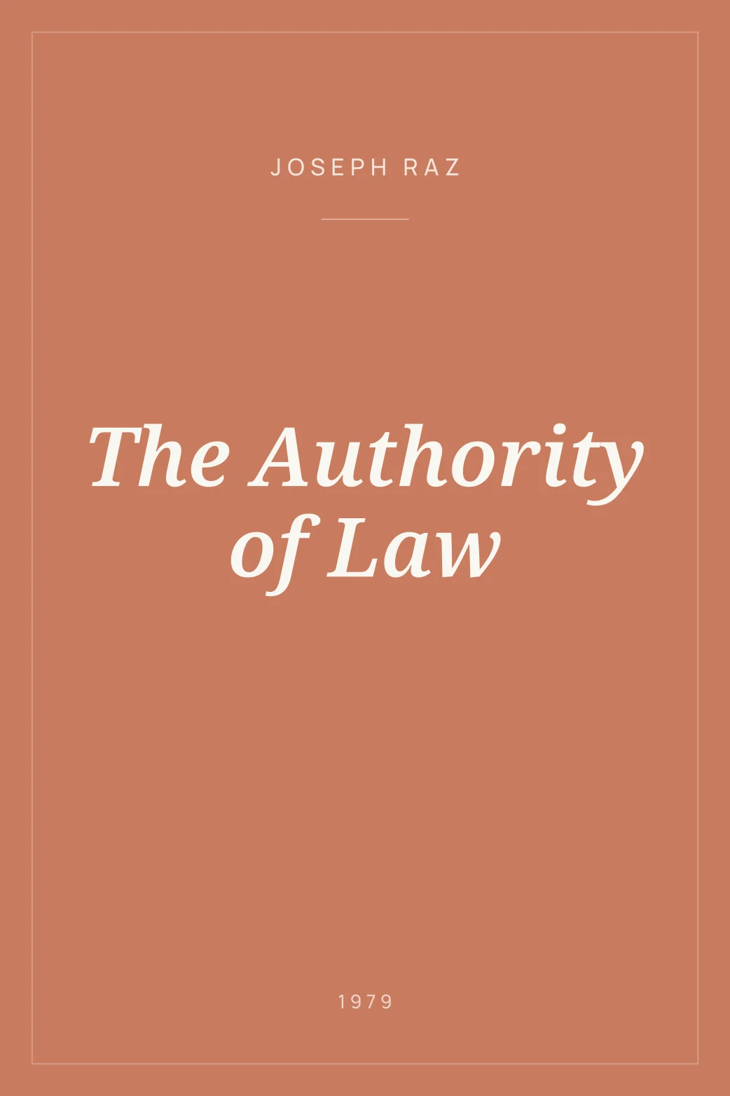 Portada de The Authority of Law