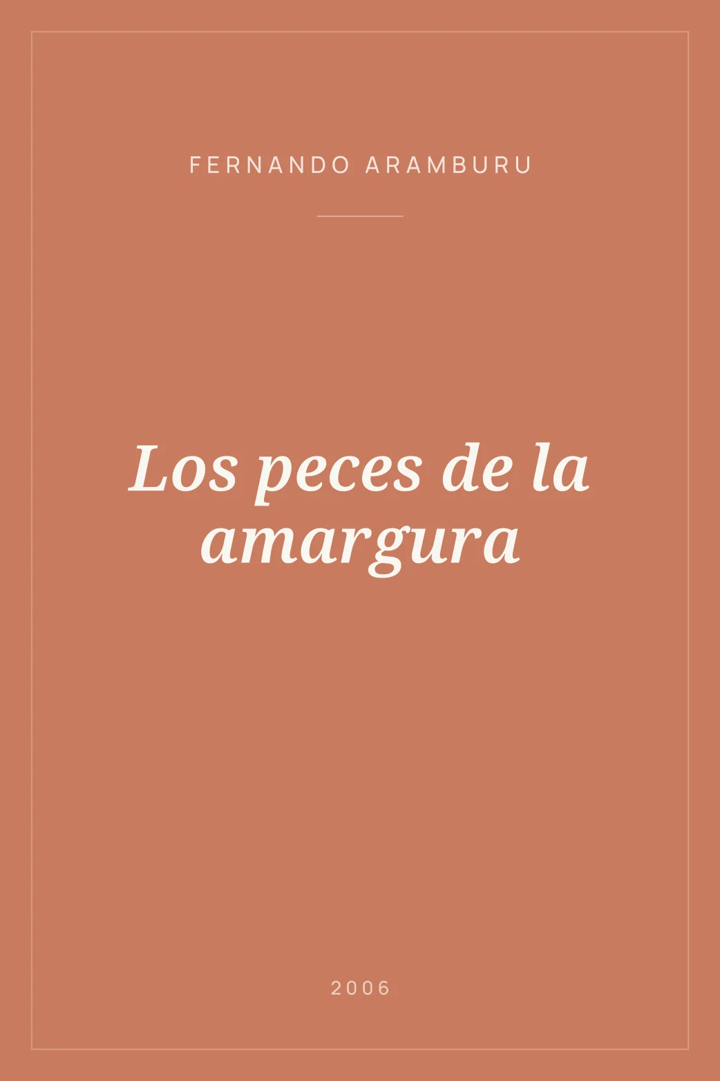 Portada de Los peces de la amargura