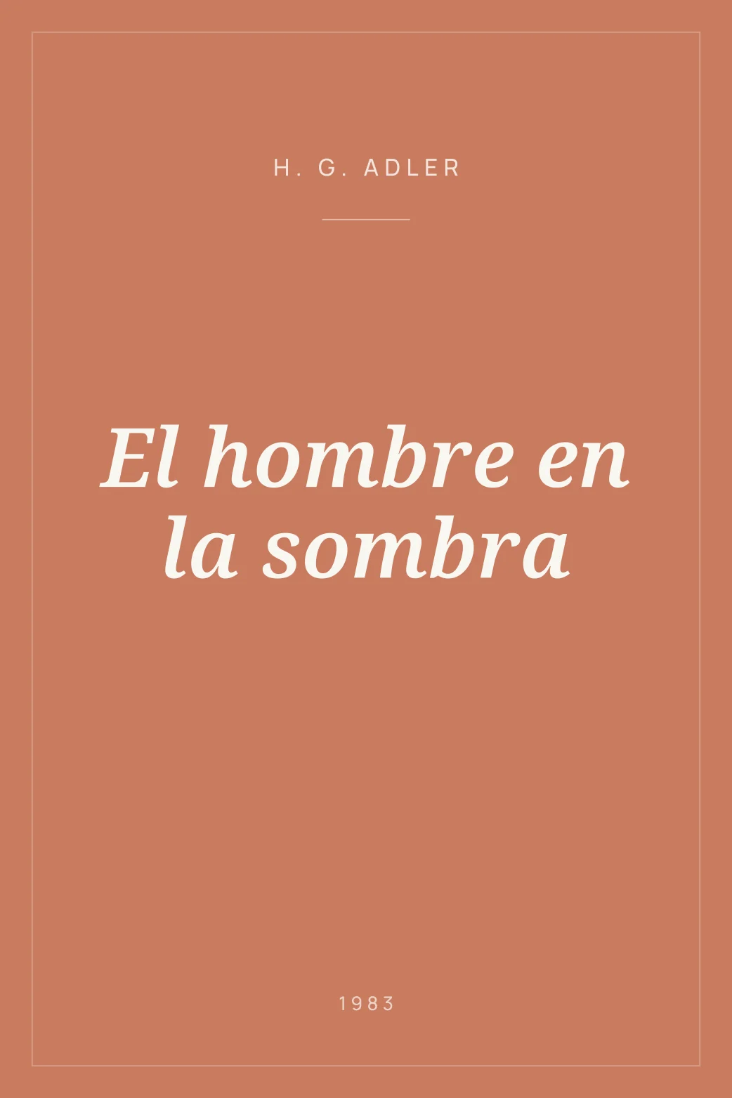 Portada de El hombre en la sombra