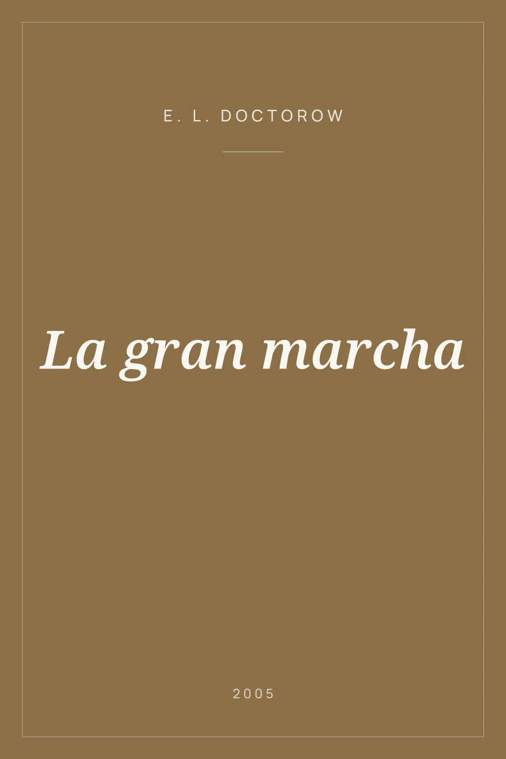 Portada de La gran marcha