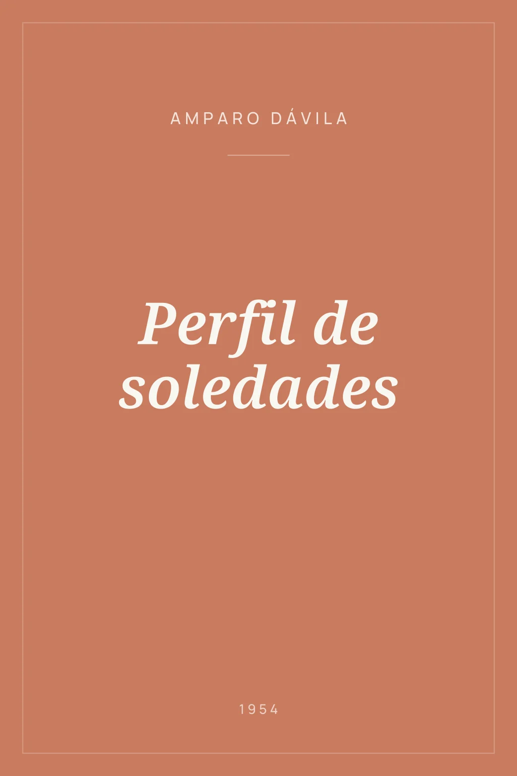 Portada de Perfil de soledades