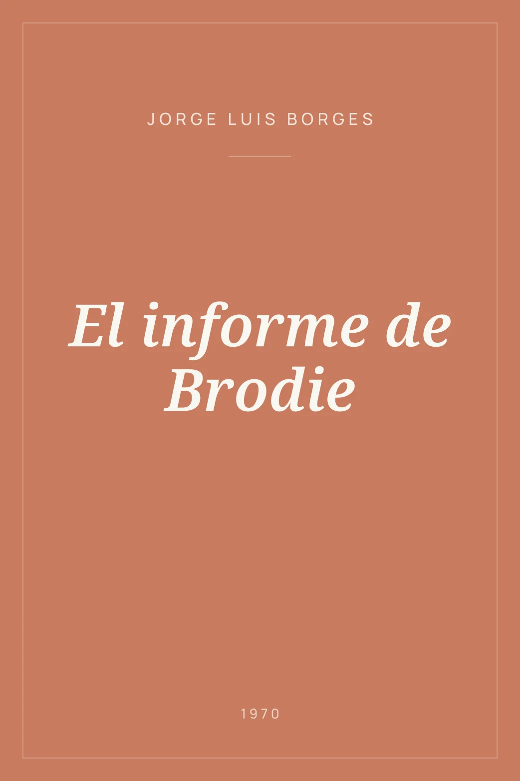 Portada de El informe de Brodie