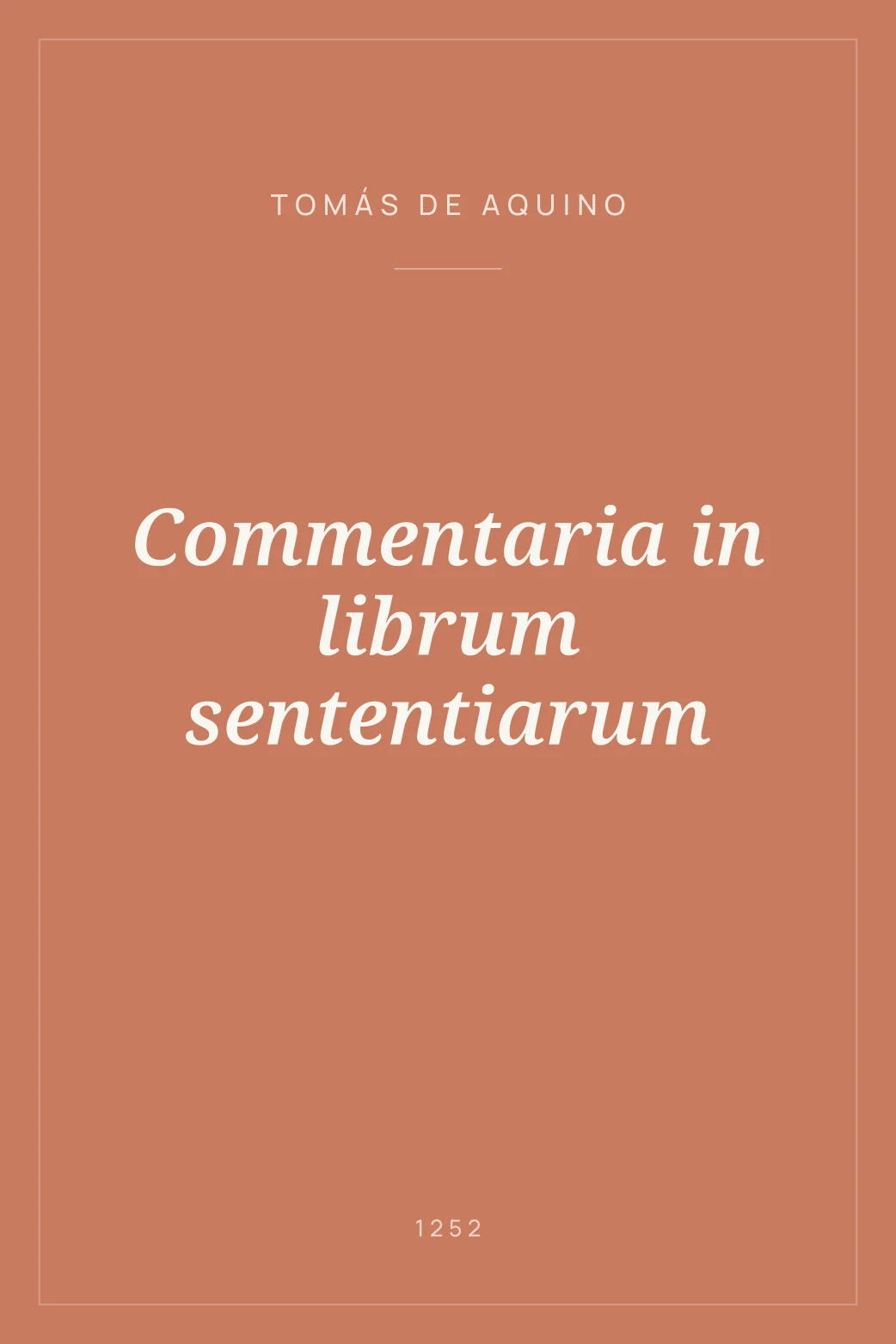 Portada de Commentaria in librum sententiarum