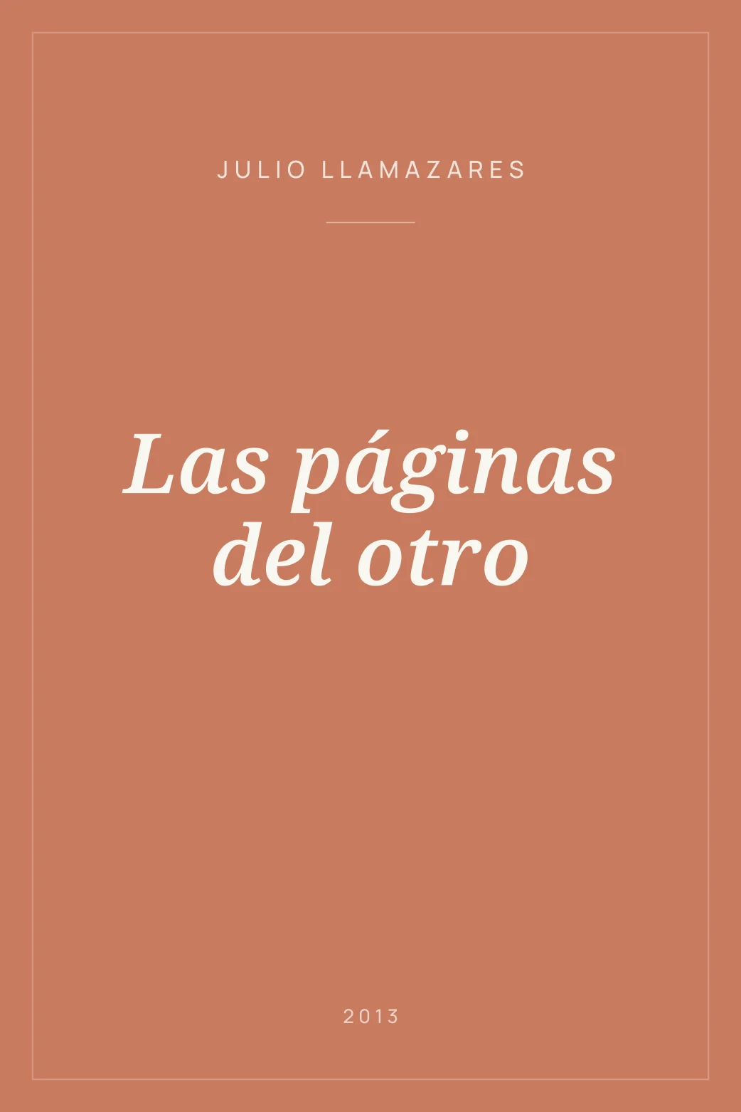Portada de Las páginas del otro