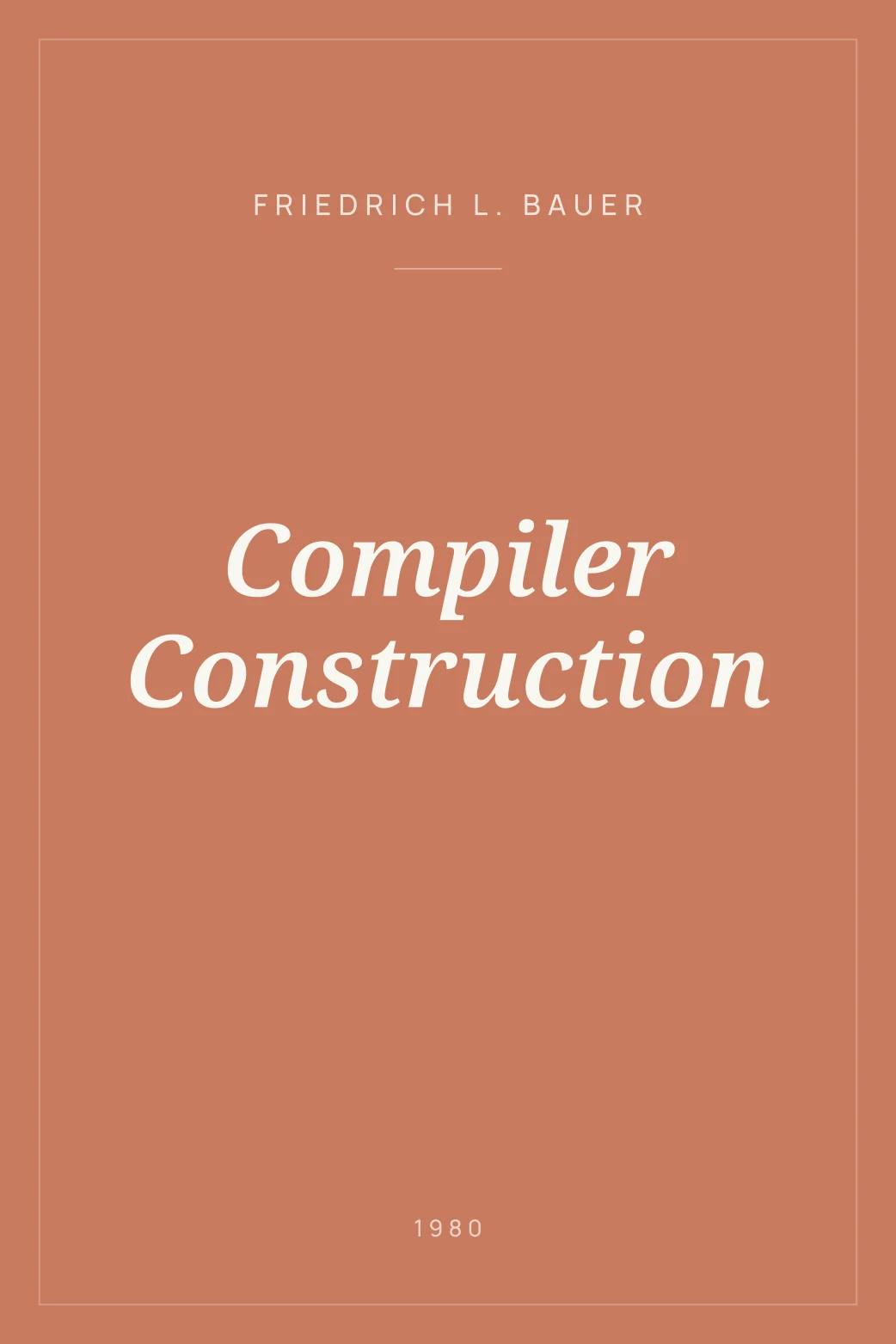 Portada de Compiler Construction