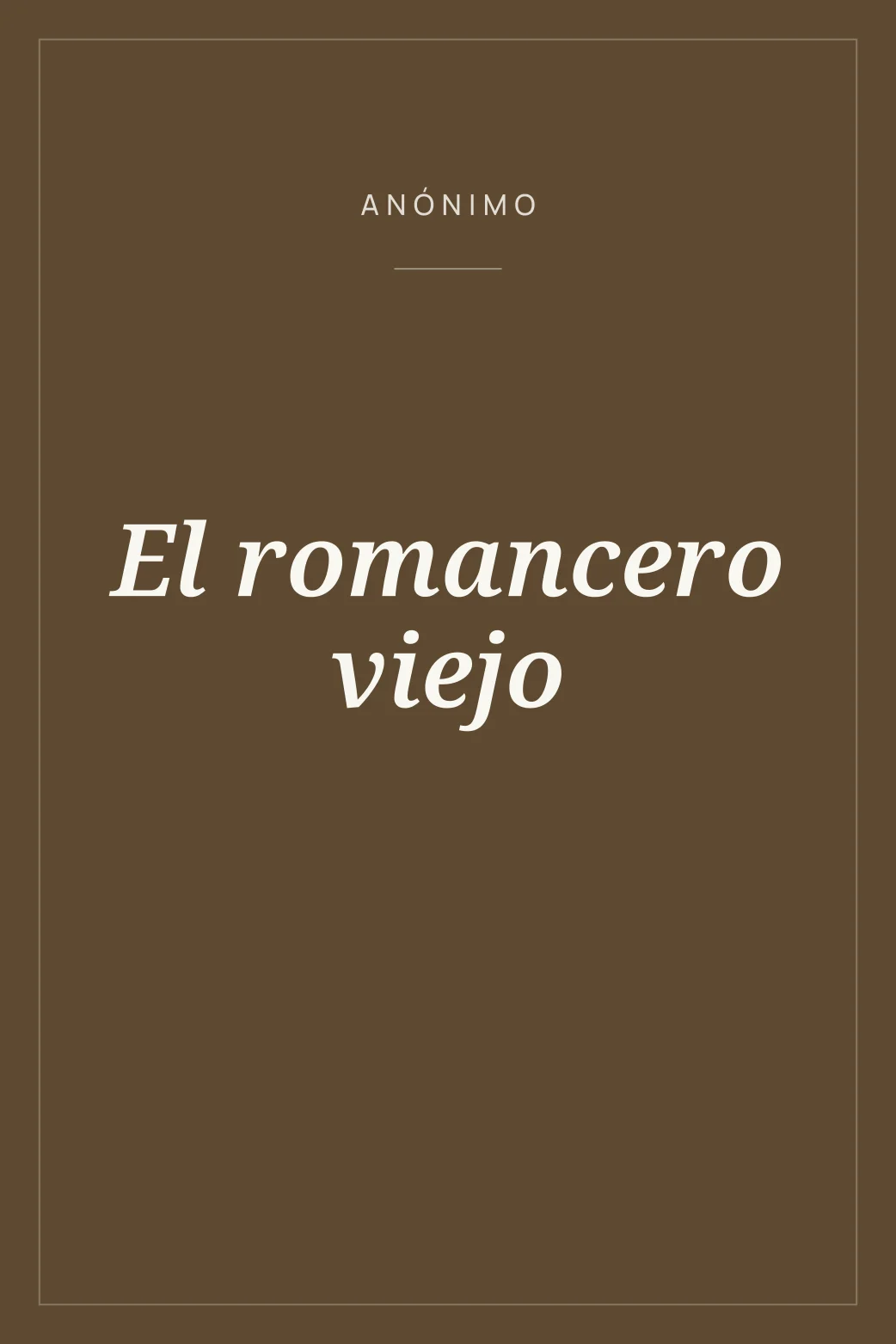 Portada de El romancero viejo