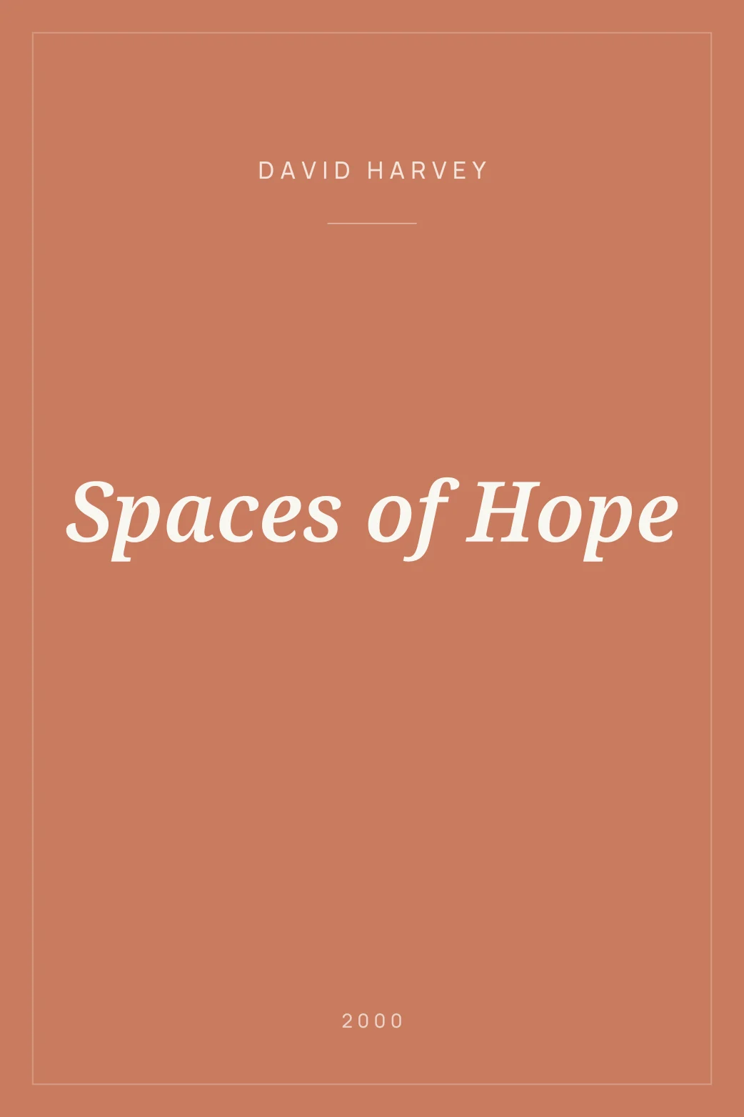Portada de Spaces of Hope
