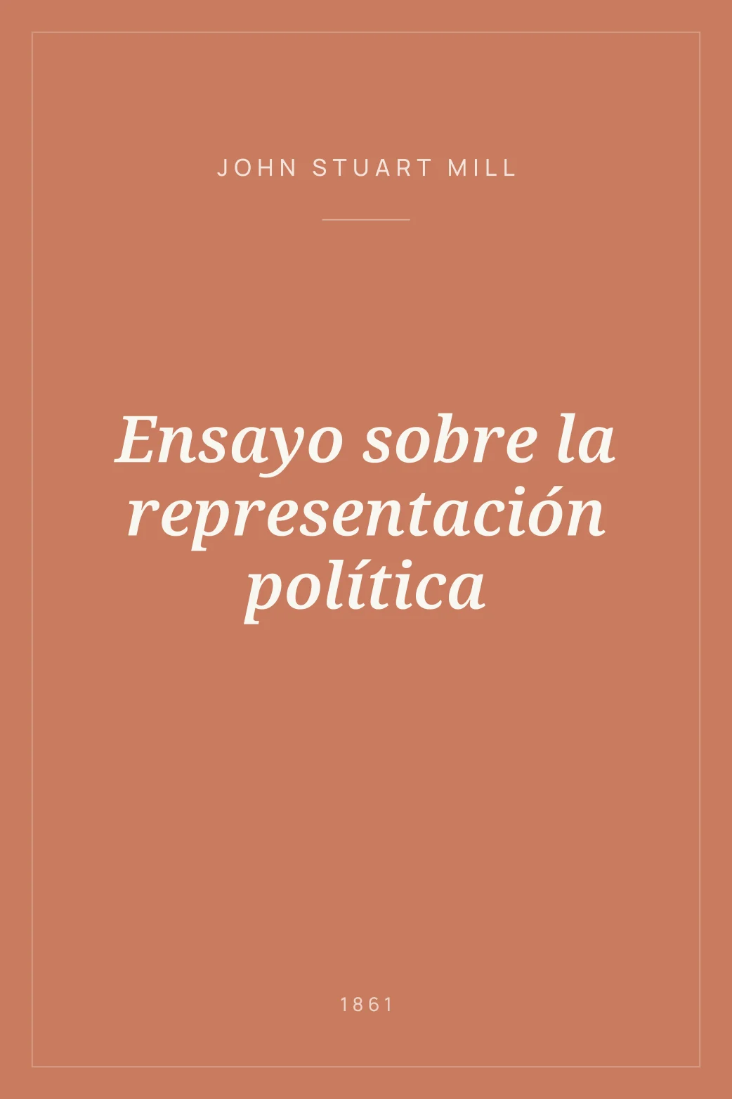 Portada de Ensayo sobre la representación política