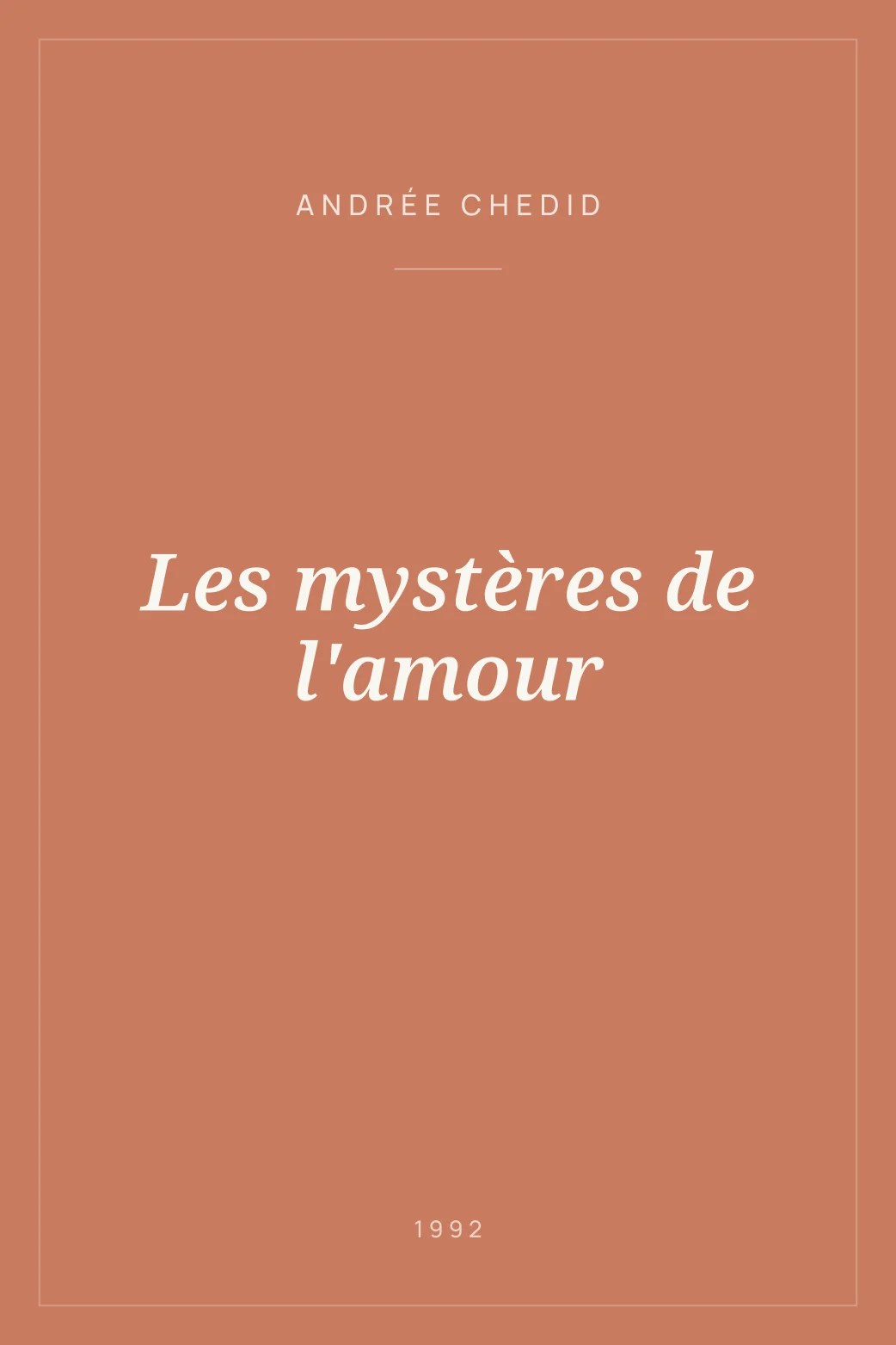 Portada de Les mystères de l'amour